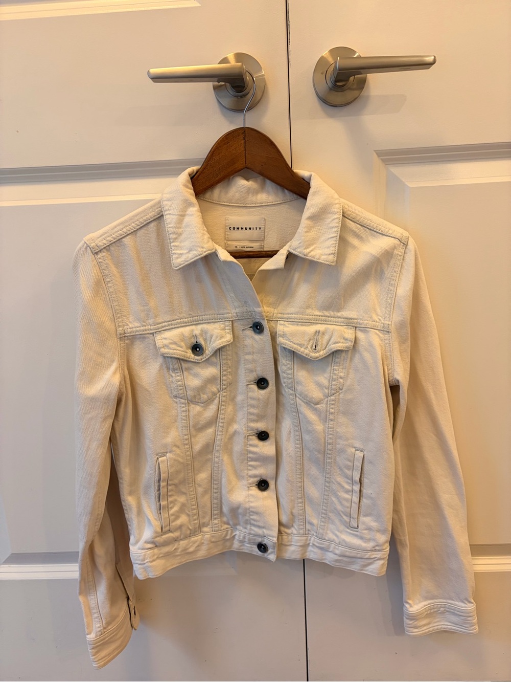 Aritzia Community Light Washed Denim Jacket - xs